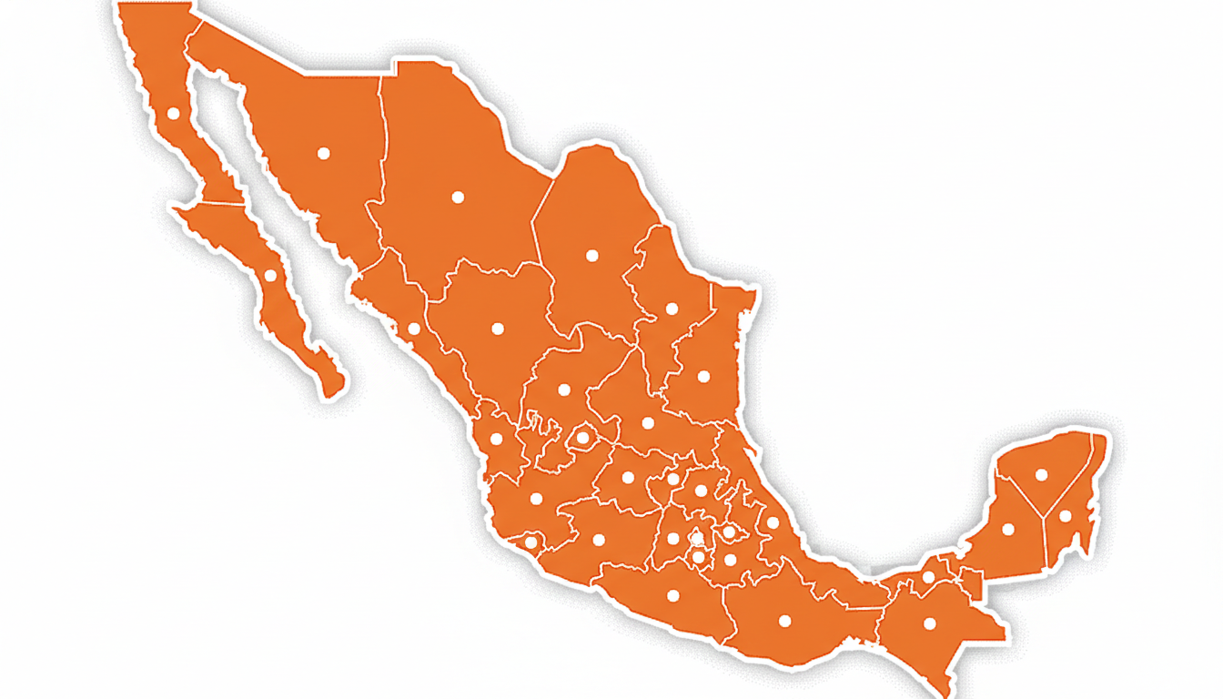 Mapa de México - Cobertura Nacional TransCarga ARR